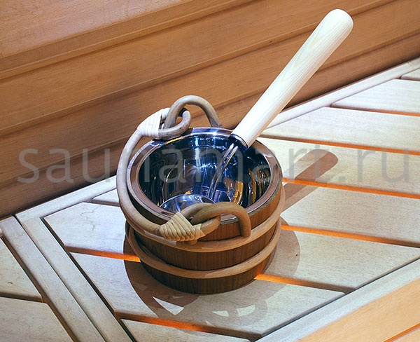 Sawo Ведро деревянное 2л со стальной вставкой из Кедра (D) 321-MD Sawo Ведро деревянное 2л со стальной вставкой из Кедра (D) 321-MD