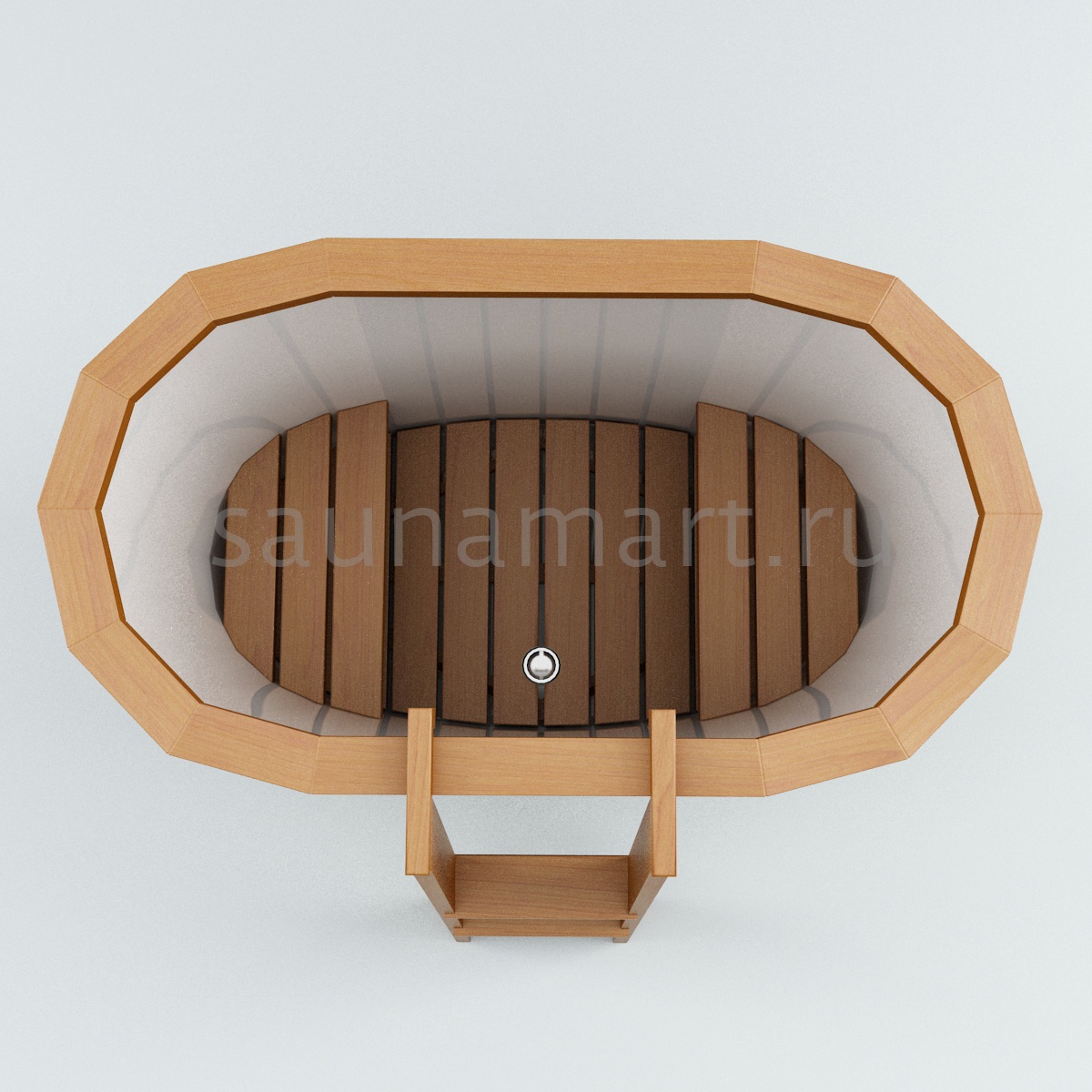 Купель пластиковая овальная 1.4 х0.77 х1.0 дуб с полимерным покрытием Купель пластиковая овальная 1.4 х0.77 х1.0 дуб с полимерным покрытием