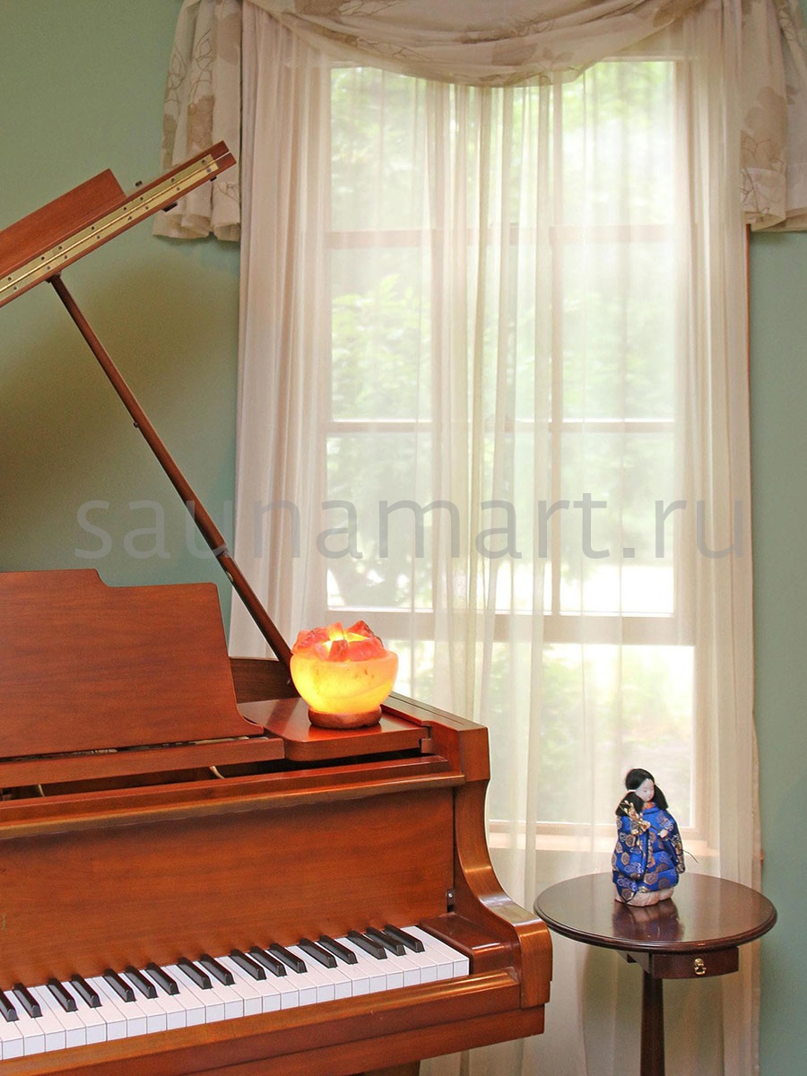 Соляная лампа Огненная ВАЗА D=16 см 2.0-2.5 кг на дер. подставке SALTWAY Соляная лампа Огненная ВАЗА D=16 см 2.0-2.5 кг на дер. подставке SALTWAY