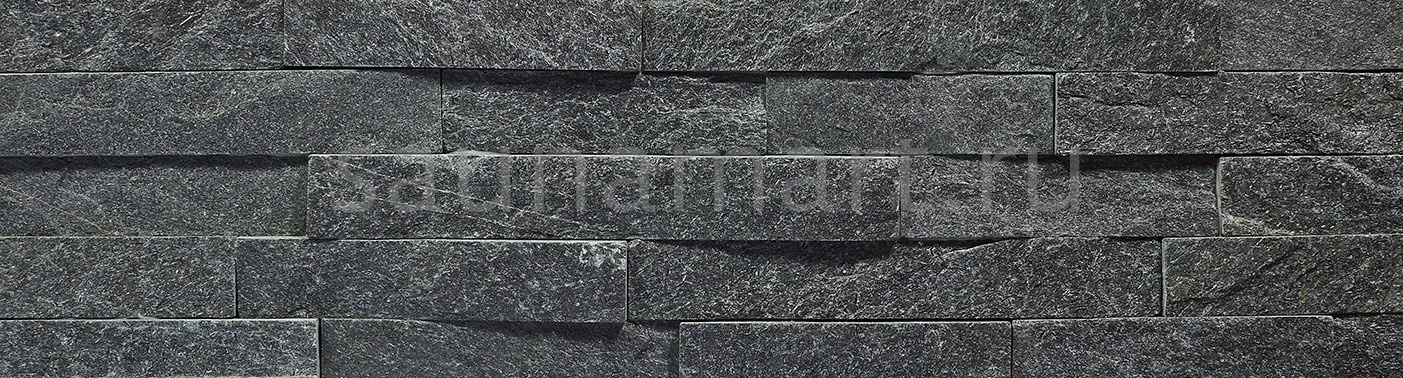 Камень натуральный Кварцит Черный плитка 600х150мм 10-20мм (0.63 м2/уп) Камень натуральный Кварцит Черный плитка 600х150мм 10-20мм (0.63 м2/уп)