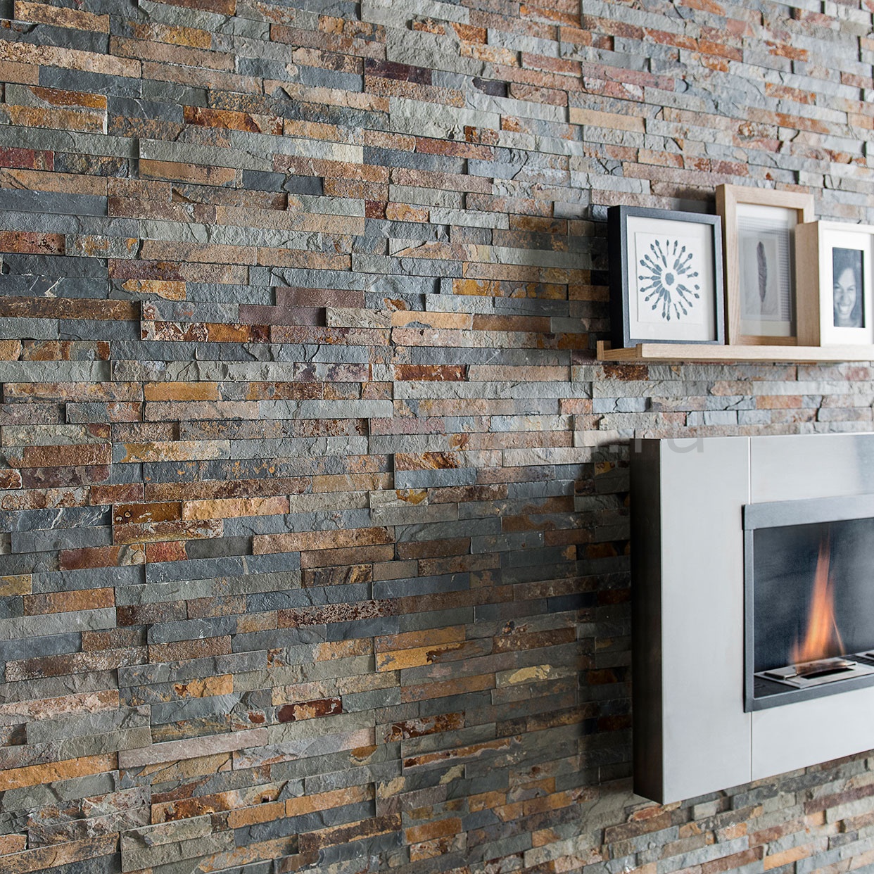 Камень натуральный Сланец Мультиколор плитка 600х150мм 10-20мм (0.63 м2/уп) Камень натуральный Сланец Мультиколор плитка 600х150мм 10-20мм (0.63 м2/уп)