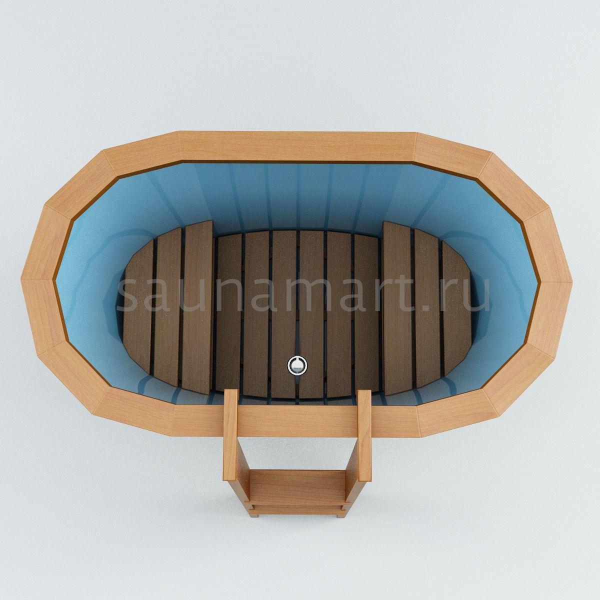 Купель пластиковая овальная 1.4 х0.77 х1.0 дуб с полимерным покрытием Купель пластиковая овальная 1.4 х0.77 х1.0 дуб с полимерным покрытием