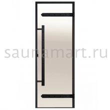 Дверь для сауны Harvia стеклянная LEGEND 8/19 (черная коробка алюминий сатин DA81905L) Дверь для сауны Harvia стеклянная LEGEND 8/19 (черная коробка алюминий сатин DA81905L)