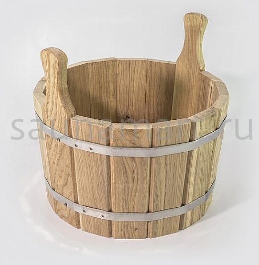 Шайка двухручная 9 л. М-12 (дуб) Шайка двухручная 9 л. М-12 (дуб)