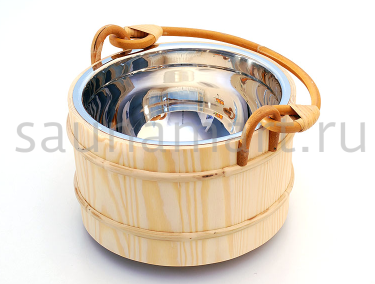 Sawo Ведро деревянное 5 л. со вставкой из нерж. 371-МР Sawo Ведро деревянное 5 л. со вставкой из нерж. 371-МР