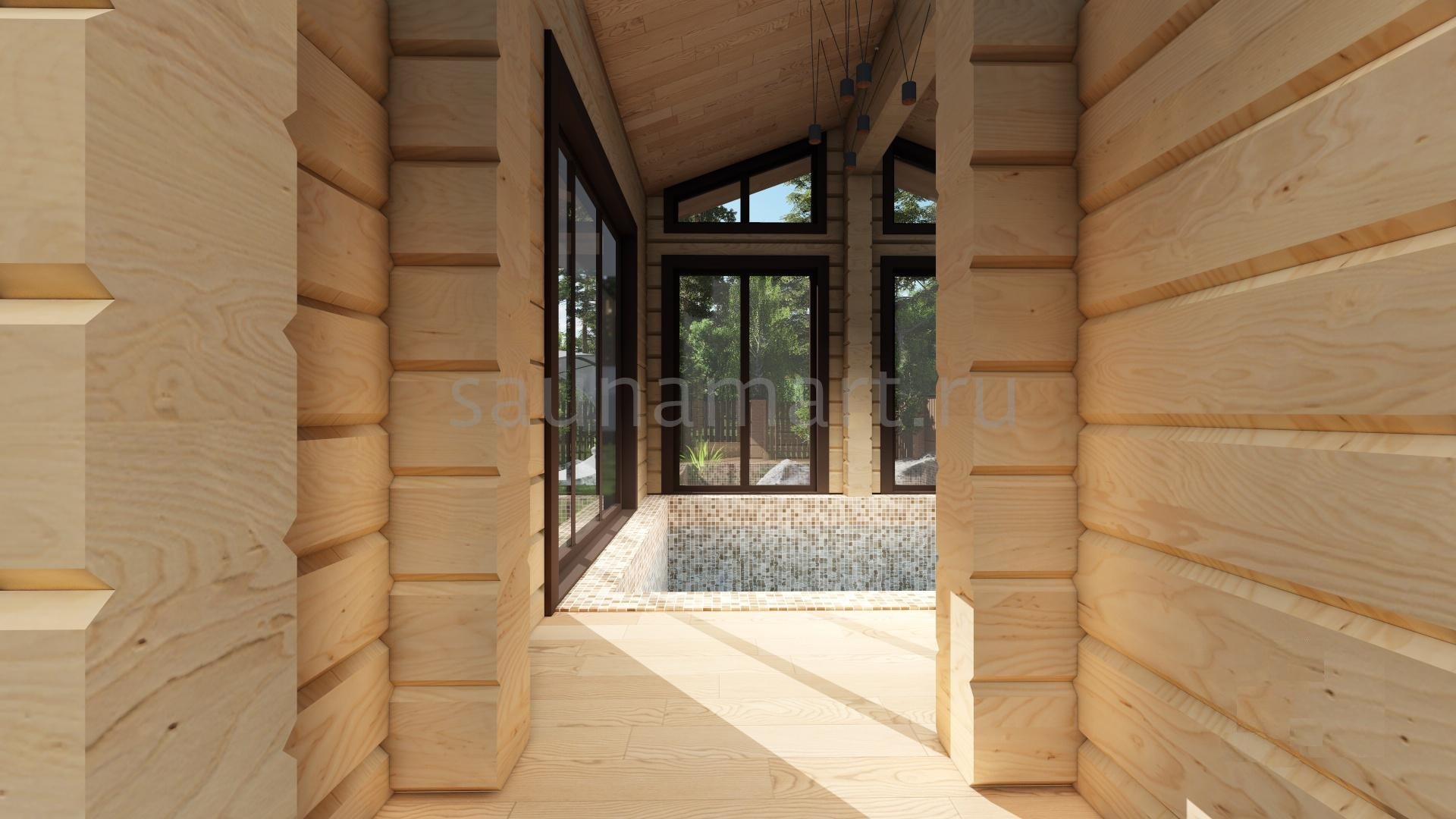 Имитация бруса Хвоя сорт С сечение 16*140*3000 мм Имитация бруса Хвоя сорт С сечение 16*140*3000 мм