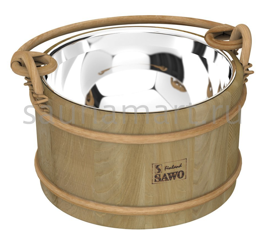 Sawo Ведро деревянное 5 л. со вставкой из нерж. 371-МD Sawo Ведро деревянное 5 л. со вставкой из нерж. 371-МD