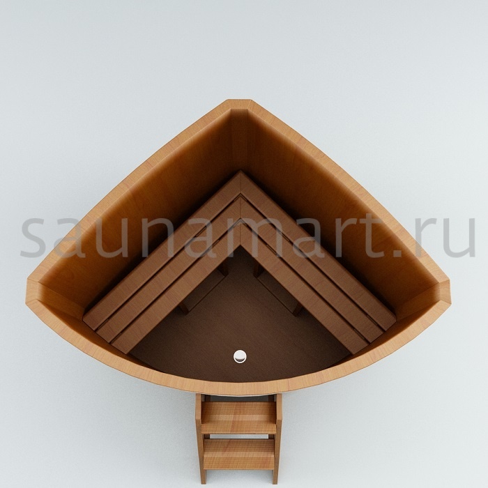 Купель угловая из дуба 1.0 х1.0 х1.2 без покрытия традиционная Купель угловая из дуба 1.0 х1.0 х1.2 без покрытия традиционная