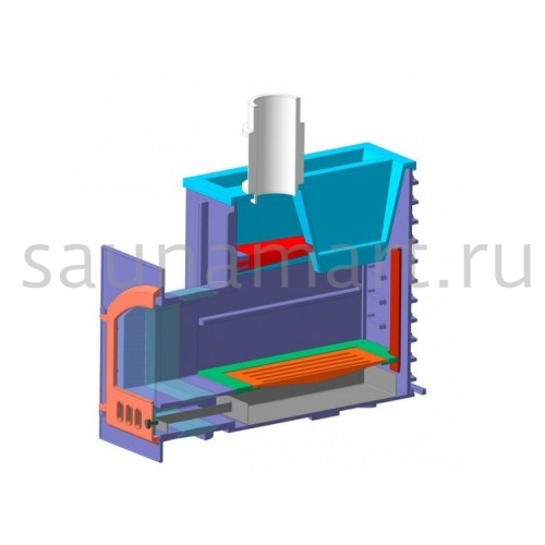 Печь дровяная чугунная Гефест GFS ЗК 25 (П2) в сетке Печь дровяная чугунная Гефест GFS ЗК 25 (П2) в сетке