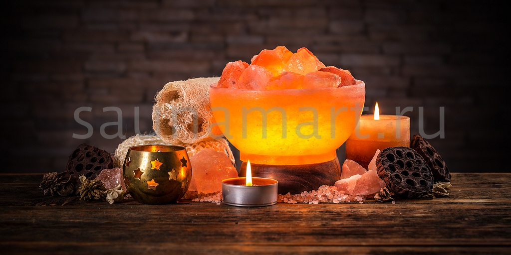 Соляная лампа Огненная ВАЗА D=16 см 2.0-2.5 кг на дер. подставке SALTWAY Соляная лампа Огненная ВАЗА D=16 см 2.0-2.5 кг на дер. подставке SALTWAY