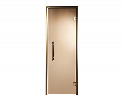 Дверь для сауны Grandis GS 680*1890 (Anodize Brasch) Бронзовая  правая руч. комби. Дверь для сауны Grandis GS 680*1890 (Anodize Brasch) Бронзовая  правая руч. комби.