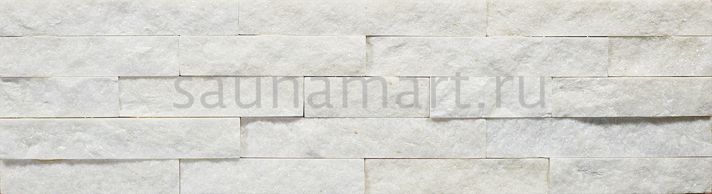 Камень натуральный Кварцит Белый плитка 600х150 мм 10-20мм (0.63 м2/уп) Камень натуральный Кварцит Белый плитка 600х150 мм 10-20мм (0.63 м2/уп)