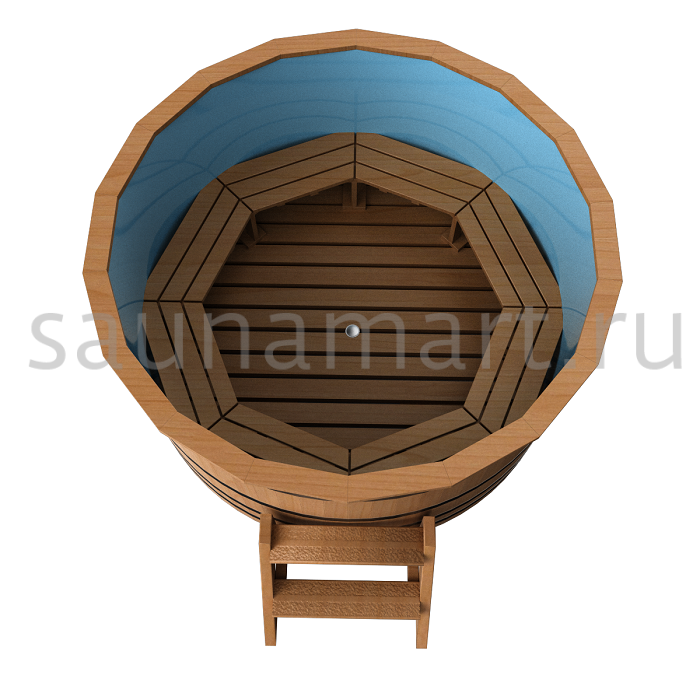 Купель пластиковая круглая D=1.2 H=1.0 дуб/лиственница с полимерным покрытием Купель пластиковая круглая D=1.2 H=1.0 дуб/лиственница с полимерным покрытием