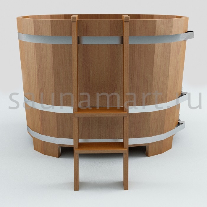 Купель овальная из дуба 1.0 х0.7 х1.0 с полимерным покрытием мореная Купель овальная из дуба 1.0 х0.7 х1.0 с полимерным покрытием мореная