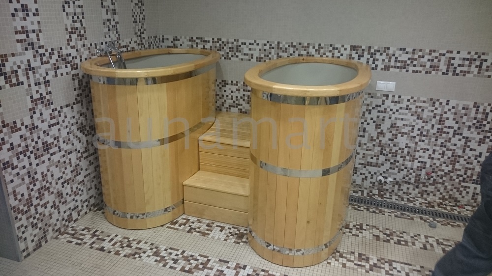 Купель пластиковая овальная 1.0 х0.7 х1.0 дуб/лиственница без покрытия Купель пластиковая овальная 1.0 х0.7 х1.0 дуб/лиственница без покрытия