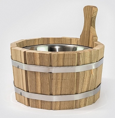 Ушат 3 л. нерж. вставкой дуб SBДЛТ-10 Ушат 3 л. нерж. вставкой дуб SBДЛТ-10