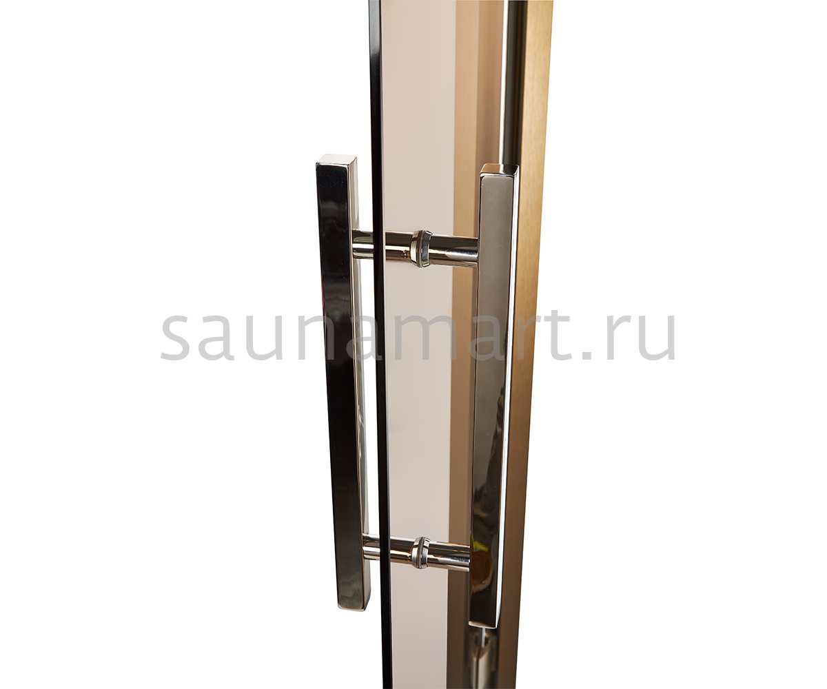 Дверь для сауны Grandis GS 680*1890 (Anodize Brasch) Бронзовая  правая руч. комби. Дверь для сауны Grandis GS 680*1890 (Anodize Brasch) Бронзовая  правая руч. комби.