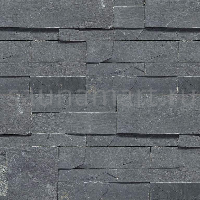 Камень натуральный Сланец черный плитка 180х350мм 10-20мм (0.378 м2/уп)  Камень натуральный Сланец черный плитка 180х350мм 10-20мм (0.378 м2/уп)