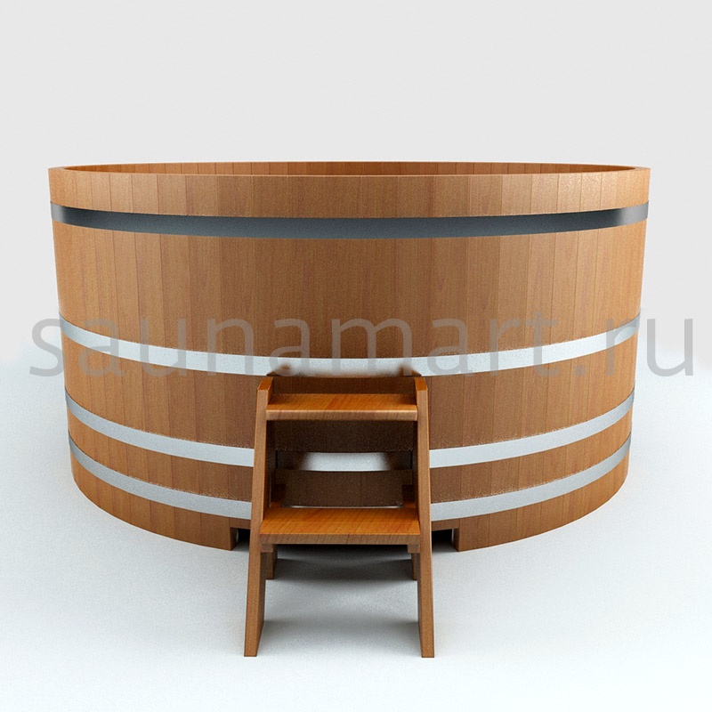 Купель круглая из лиственницы D=1.2 H=1.0 без покрытия традиционная Купель круглая из лиственницы D=1.2 H=1.0 без покрытия традиционная