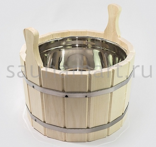 Шайка двухручная 10 л. с нерж. вставкой ЛТ-9 Шайка двухручная 10 л. с нерж. вставкой ЛТ-9