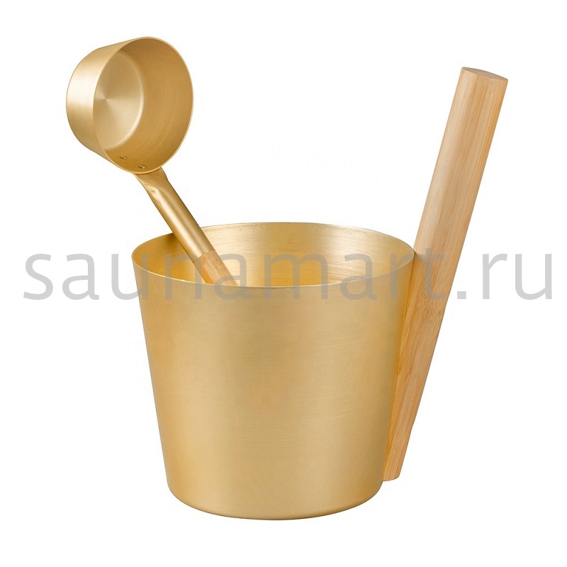 Ушат для бани 5л алюминиевая Шампань Kurase Ушат для бани 5л алюминиевая Шампань Kurase