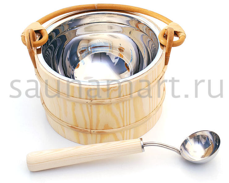 Sawo Ведро деревянное 5 л. со вставкой из нерж. 371-МР Sawo Ведро деревянное 5 л. со вставкой из нерж. 371-МР