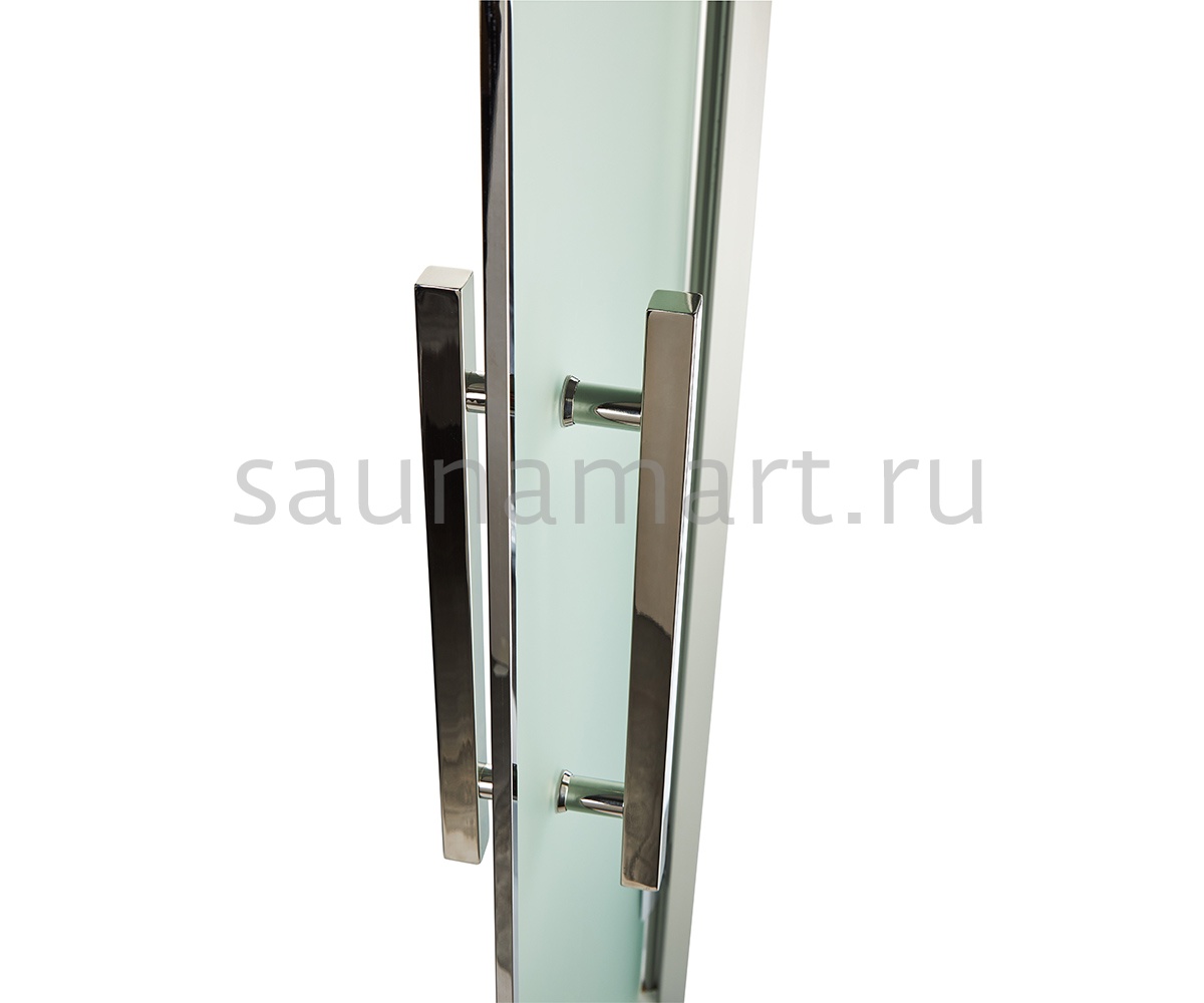 Дверь стеклянная Grandis GS 780*1990 (Anodize Silver) Сатин  прав руч. комб. Дверь стеклянная Grandis GS 780*1990 (Anodize Silver) Сатин  прав руч. комб.