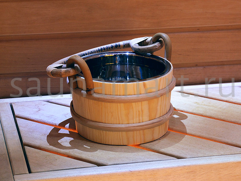 Sawo Ведро деревянное 2 л. со вставкой из нерж. 321-МР Sawo Ведро деревянное 2 л. со вставкой из нерж. 321-МР