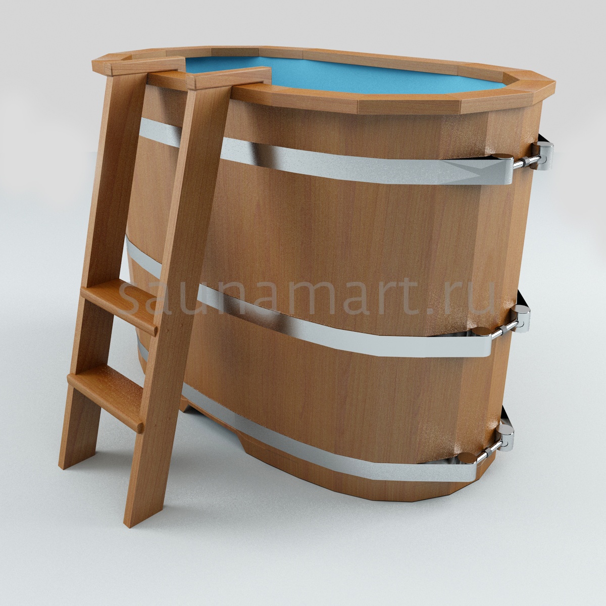 Купель пластиковая овальная 1.4 х0.77 х1.0 дуб с полимерным покрытием Купель пластиковая овальная 1.4 х0.77 х1.0 дуб с полимерным покрытием